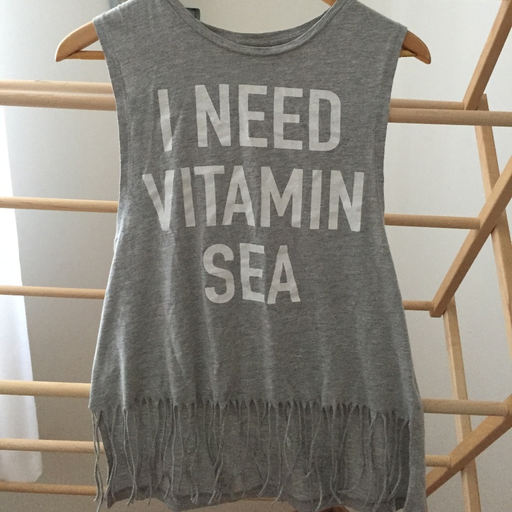 Fringed muscle tee